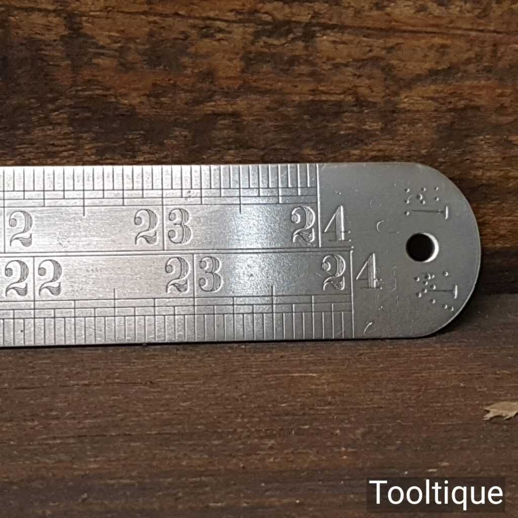 Vintage 24” Chesterman No: 618D Imperial Steel Contraction Ruler ...