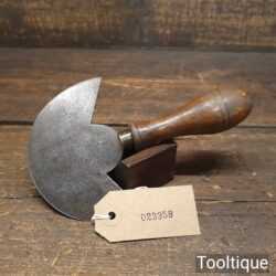 Vintage Leatherworkers 4 ½” Half-Moon Cutter Nice Unusual Design - Good Condition
