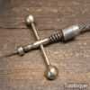 Quality Antique Brass & Steel Jewellers Counterweighted Archimedes Hand Drill