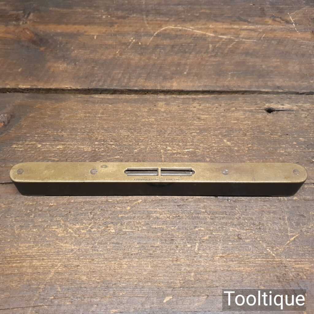 Vintage E. Preston & Sons 9” rosewood and brass spirit level