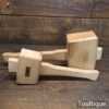Pair Vintage Salmen’s Carpenter’s Wooden Mallets - Little Used