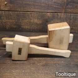 Pair Vintage Salmen’s Carpenter’s Wooden Mallets - Little Used