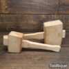 Pair Vintage Salmen’s Carpenter’s Wooden Mallets - Little Used