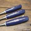 3 Vintage C.K No 1178 Carpenter’s Bevel Edge Chisels 1/4” 3/4” & 1” - Sharpened
