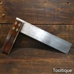 Vintage Sorby Carpenters 12” Mahogany & Brass Try Square - Good Condition