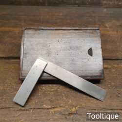 Vintage Boxed Moore & Wright Engineer’s 4 ¼” Steel Square - AF Crown 1939