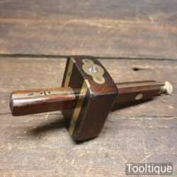 Vintage Carpenter’s Rosewood & Brass Mortise Gauge - Good Condition