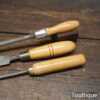 Set Of 3 Various Lightly Used Files With Beechwood Handles