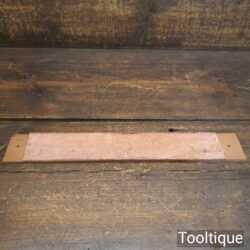 Vintage 13” x 2” Leather Strop Mahogany Backing Board - Unused Condition