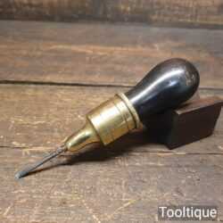 Antique Ebonised Beechwood & Brass Multi Tool With Attachments