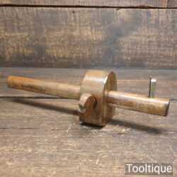 Antique Richard Melhuish 1826-1903 Carpenter's Beechwood & Brass Cutting Gauge