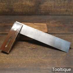 Vintage Marples carpenters 9” rosewood and brass try square in good used condition. Note: Tested for square.