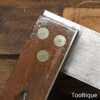 Vintage Marples carpenters 9” rosewood and brass try square in good used condition. Note: Tested for square.