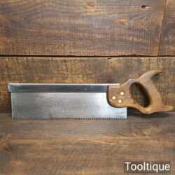 Vintage 12” Steel Back Tenon Saw 10 TPI - Sharpened Fully Refurbished