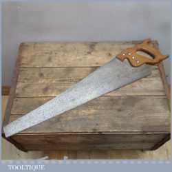 Good Vintage 26” Work Horse Cross Cut Saw 7 TPI - Sharp Straight