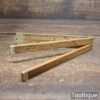 Vintage No: 11 Boxwood & Brass 24” Folding Ruler - Fair Condition