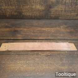 Vintage 13” x 2” Leather Strop Mahogany Backing Board - Unused Condition