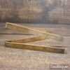 Vintage J. Rabone No: 1375 Boxwood & Brass 24” Folding Ruler - Broad Arrow 1945