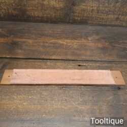 Vintage 13” x 2” Leather Strop Mahogany Backing Board - Unused Condition