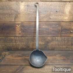 Antique 21” Blacksmith’s Hand Forged Drenching Ladle - Good Condition