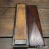Vintage 9” x 2” Natural Washita Oil Stone In Mahogany Box - Lapped Flat