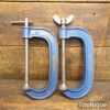 Vintage Pair Record 6” Woodworking G Clamps - Good Condition