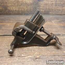 Antique Portable Vice Cast Steel With 1 ⅞” Jaws - Good Condition