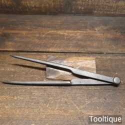 Antique Heavy Duty 10” Steel Dividers - Good Condition