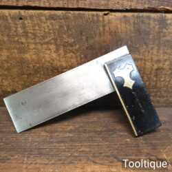 Vintage Carpenters 6” Ebony & Brass Try Square - Good Condition