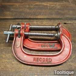 Scarce Vintage 3” Pair Record No: 127 Woodworking Springrip G Clamps - Good Condition