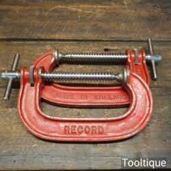 Scarce Vintage 4” Pair Record No: 127 Woodworking Springrip G Clamps - Good Condition