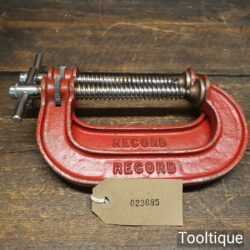 Scarce Vintage 4” Pair Record No: 127 Woodworking Springrip G Clamps - Good Condition