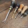 Selection 5 Vintage Carpenter’s Tools Push Pin Tack Lifter & Bradawl