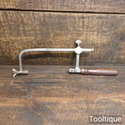 Antique Jewellers Cast Steel Adjustable Piercing Saw - With Blades
