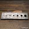 Vintage 7” x 2” Cast Steel Dowel Plate - Good Condition