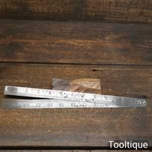 Vintage J. Rabone & Sons No: 1637 Folding 2ft Imperial Steel Ruler - Fair Condition Vintage J. Rabone & Sons No: 1637 Folding 2ft Imperial Steel Ruler - Fair Condition