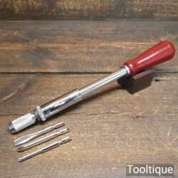 Semi Modern Pump Action Screwdriver With 3 Bits - Good Condition