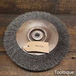 Vintage 8” Quick-Change Wire Wheel For Tapered Pigtail Shaft- Good Condition