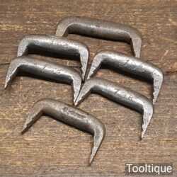 6 No: Vintage Heavy Duty Joiner's Dogs - Good Condition