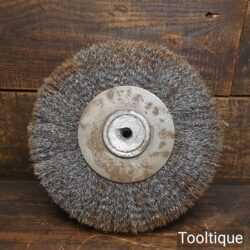 Vintage 10” Lead Centred Wire Wheel For Tapered Pigtail Shaft - Good Condition