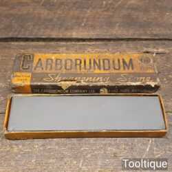 Vintage Boxed 6” x 1 ½” Fine Grit Carborundum Oil Stone - Lapped Flat