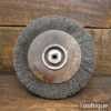 Vintage Lead Core Filled 8” Wire Wheel For Tapered Pigtail Shaft - Good Condition
