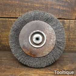 Vintage Lead Core Filled 8” Wire Wheel For Tapered Pigtail Shaft - Good Condition