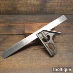 Vintage Rabone No: 1902 Cast Steel Adjustable Combination Square - Refurbished