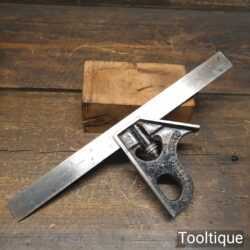 Vintage Rabone Chesterman No: 1901 Cast Steel Adjustable Combination Square - Refurbished