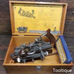 Vintage Boxed Record No: 405 Combination Plough Plane Complete - Fully Refurbished