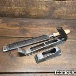  3 No: Vintage Surform Filing Tools 2 Flat & 1 Convex - Good Condition