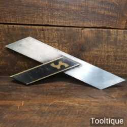 Crisp Antique 12” Brass & Ebony Mitre Hook Or Square - Very Good Condition