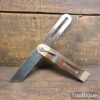 Vintage 9” Rosewood & Brass Sliding Bevel Quick Release Lever - Good Condition