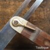 Vintage 9” Rosewood & Brass Sliding Bevel Quick Release Lever - Good Condition